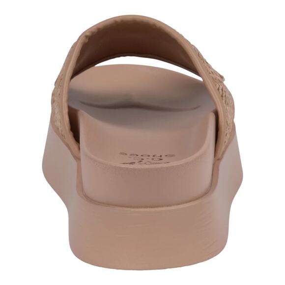 GC Shoes Women's Sari Woven Platform Wedge Slide Sandals Tan Size 7 - Picture 3 of 5